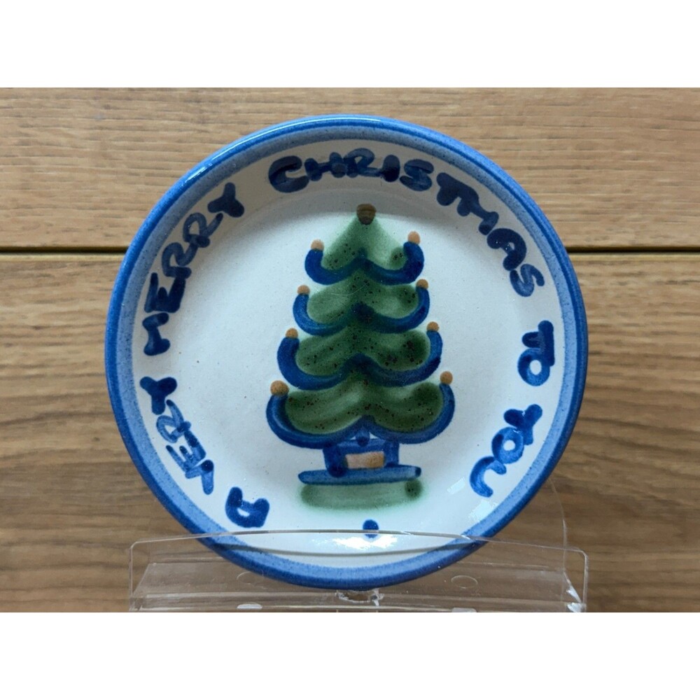 M.A. Hadley Pottery 4" Coaster A Very Merry Christmas To You - Vintage